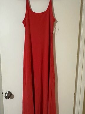 Old Navy Red Sleeveless Maxi Dress